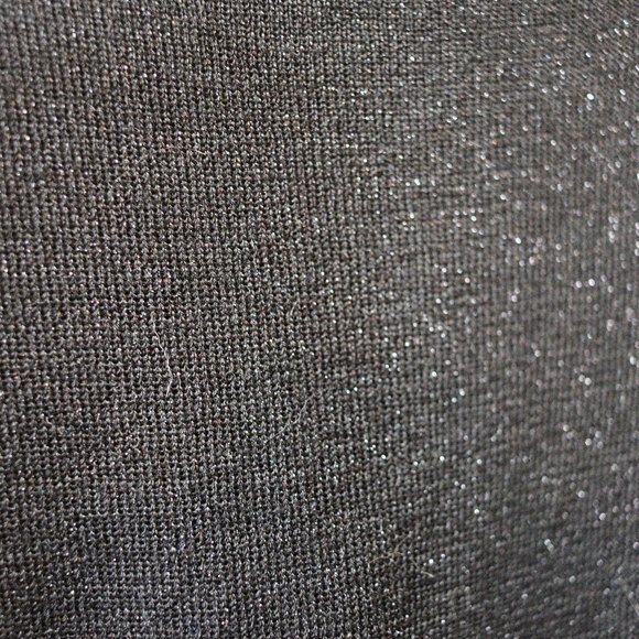 Sigrid Olsen Black Sparkly Beaded Bow Neck Knit Tank Top Medium Vintage - Picture 3 of 12